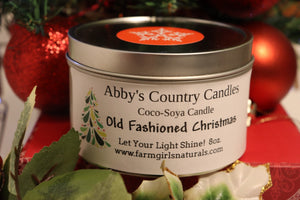 Old Fashioned Christmas Candle -8oz. Wood Wick